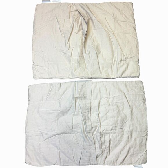 Pottery Barn Dream Brushed Cotton Comforter Standard Sham Set in Flax NWOT - Picture 2 of 9